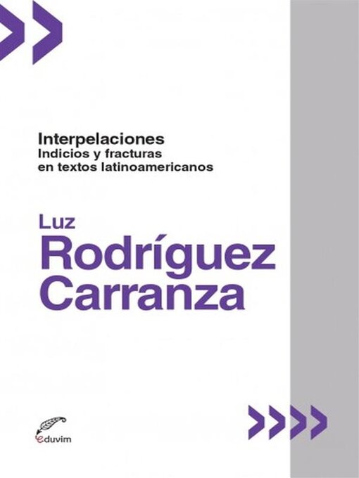 Title details for Interpelaciones. by Luz Rodríguez Carranza - Available